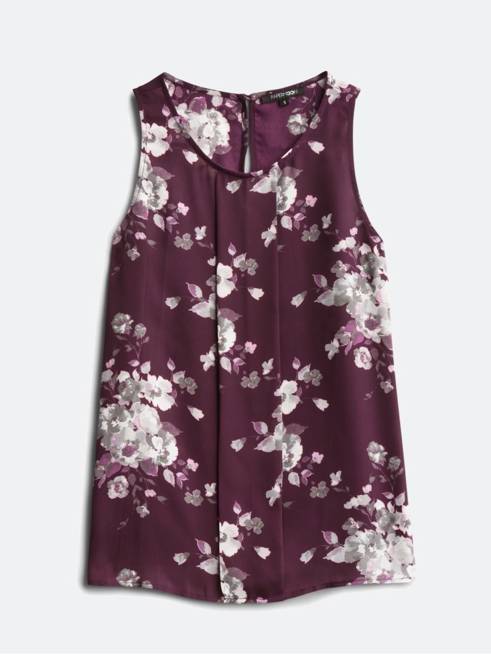 Papermoon Corbin Crew Neck Floral Sleeveless Blouse / Top